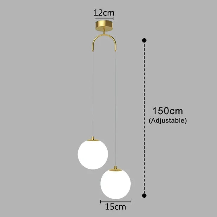 Nordic Modern Glass Globe Pendant Light Fixture