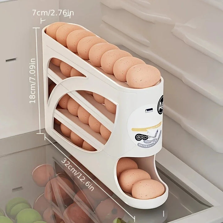 3-Tier Egg Storage Container for Refrigerator Holds 24 Eggs Organizer