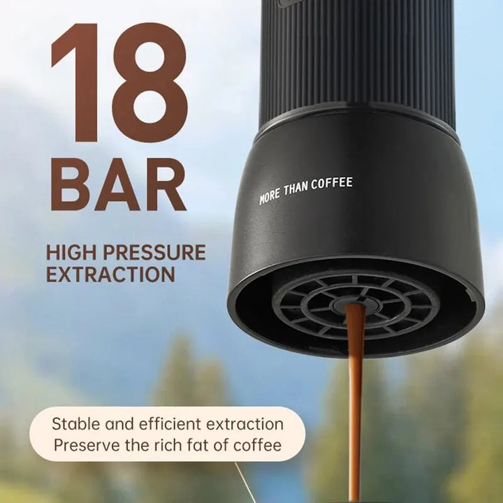 Portable 18 Bar Coffee Machine, Hand Pressure Operation for Camping-Orizon Depot