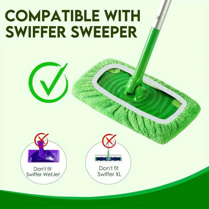 Effortless Floor Cleaning with Reusable High-Absorbency Microfiber Mop Pads