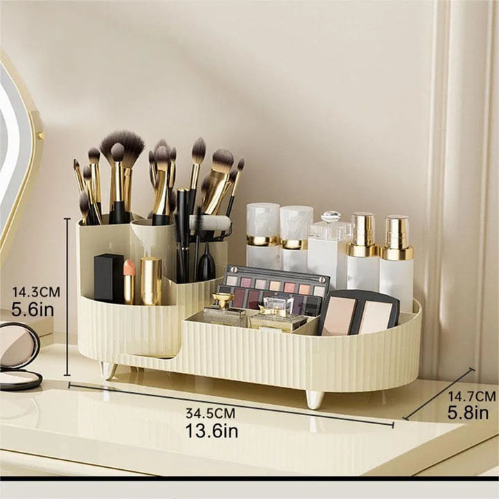 Luxury Beauty Organizer with Slim Rotating Design-Orizon Depot