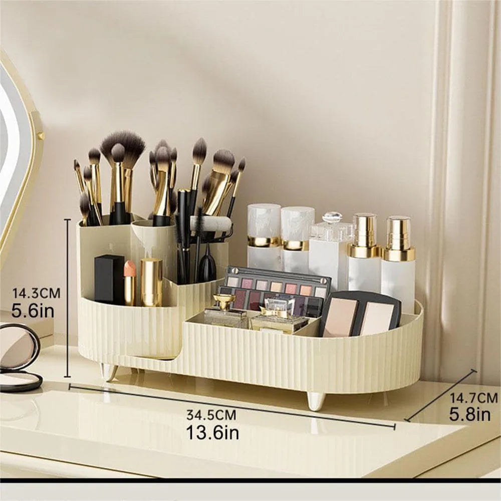 Luxury Beauty Organizer with Slim Rotating Design-Orizon Depot