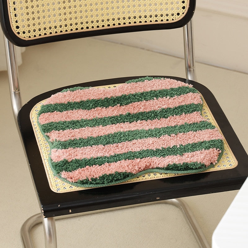 Quilted Striped Chair Cushion for Comfort and Style-Orizon Depot