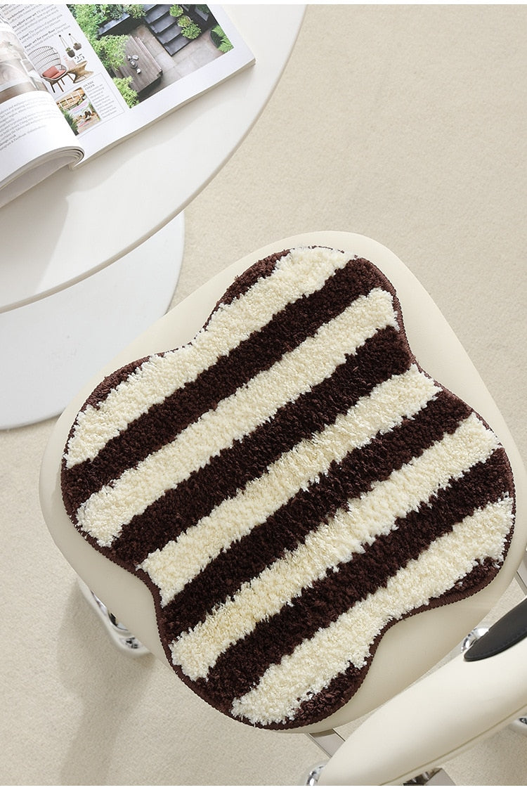 Quilted Striped Chair Cushion for Comfort and Style-Orizon Depot