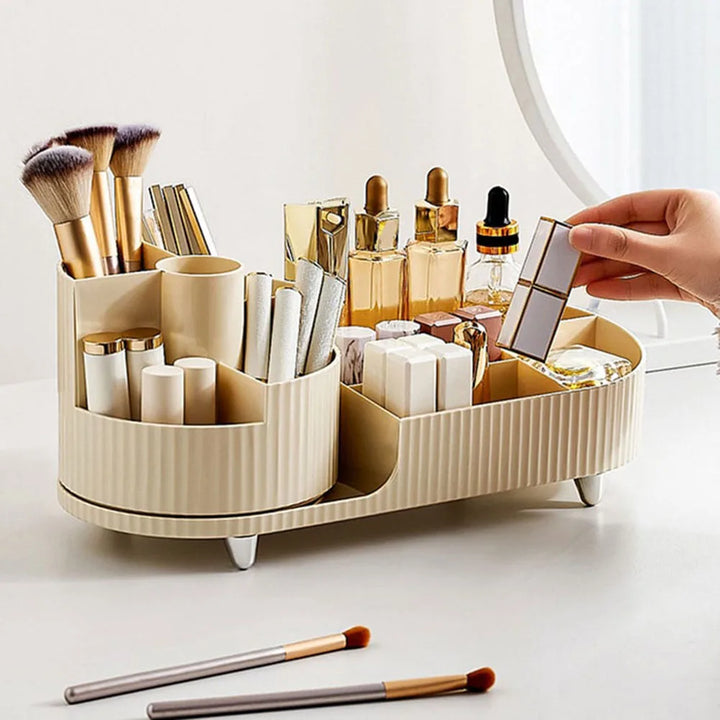 Luxury Beauty Organizer with Slim Rotating Design-Orizon Depot