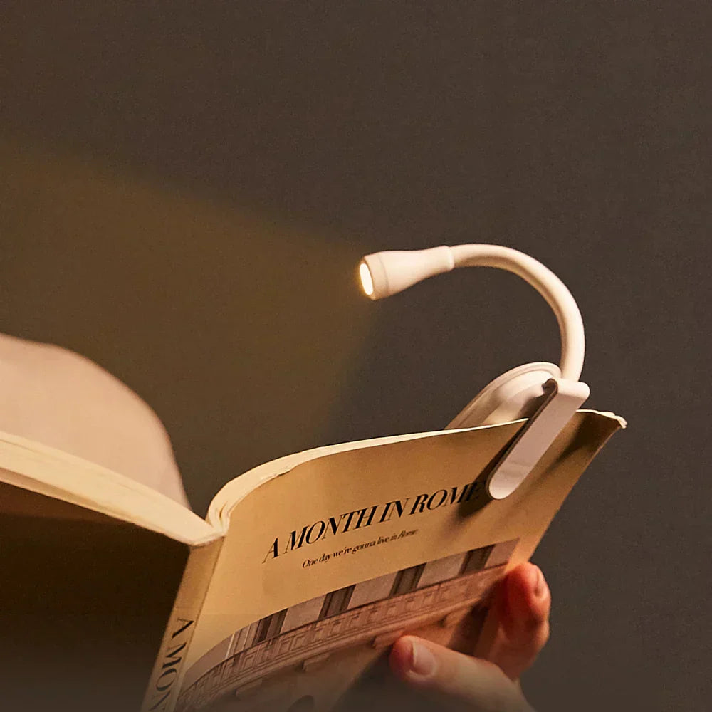 Portable Clip-On Mini Book Light - USB Rechargeable Dimmable LED Lamp-Orizon Depot