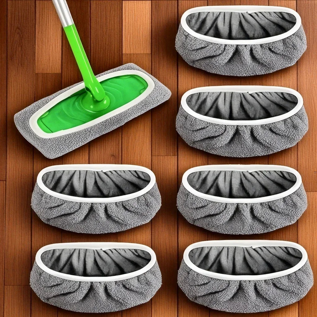 Effortless Floor Cleaning with Reusable High-Absorbency Microfiber Mop Pads