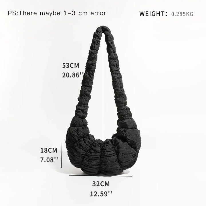 Puff Croissant Shoulder Bag - Stylish and Versatile Handbag-Orizon Depot