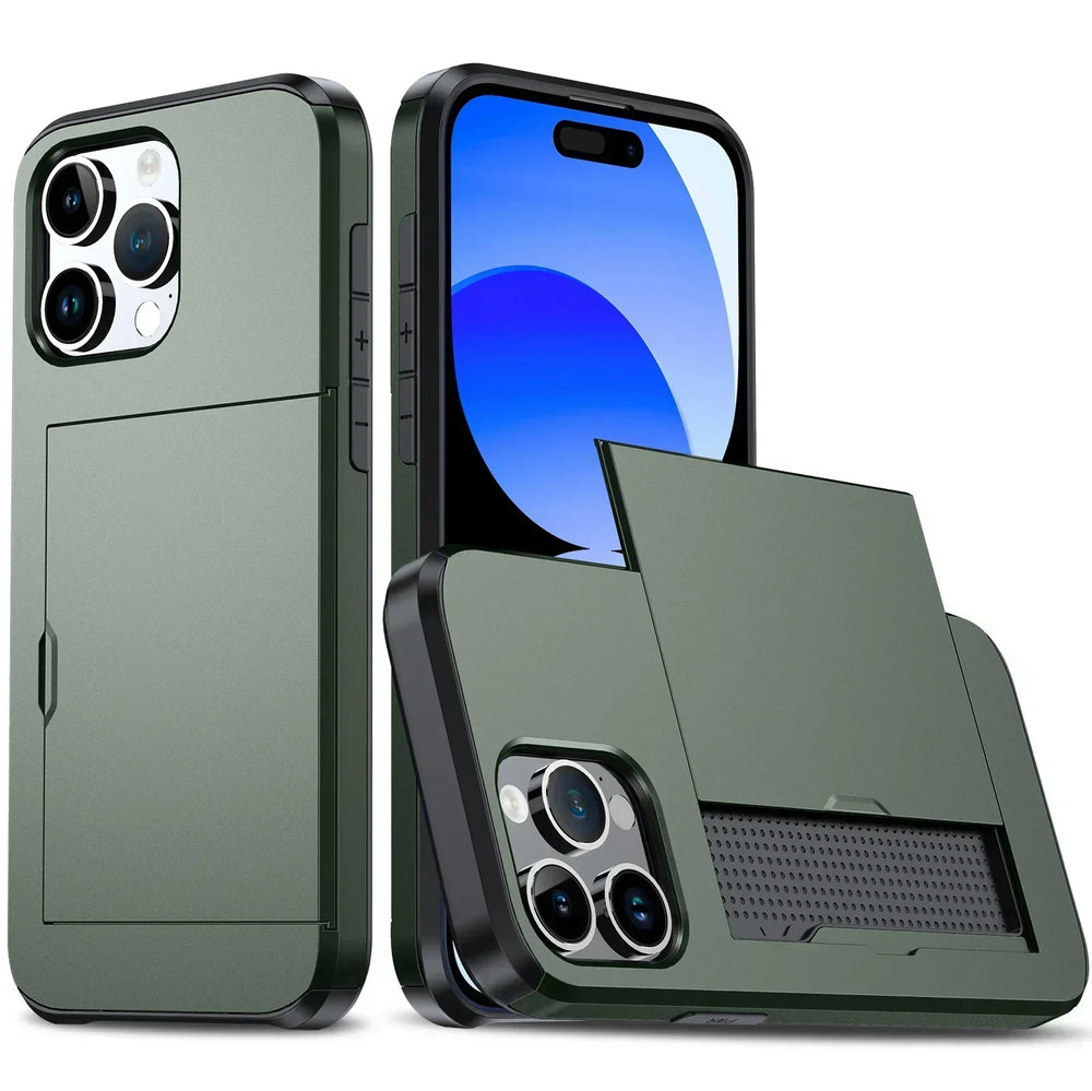 Slim iPhone Case with Card Holder | Stylish Protection & Storage-Orizon Depot