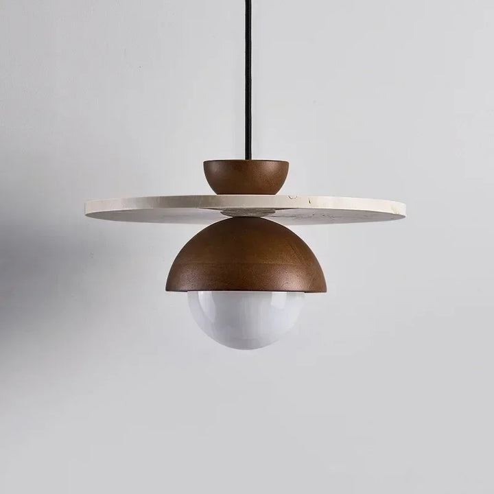 Walnut & Stone LED Pendant Light for Modern Home Decor