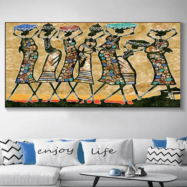 Abstract African Woman Canvas Art for Plus Sizes - Unique Decor-Orizon Depot