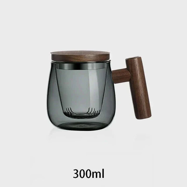 Ultramodern Glass Tea Cup with Filter and Lid for Perfect Brewing-Orizon Depot