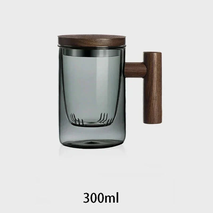Ultramodern Glass Tea Cup with Filter and Lid for Perfect Brewing-Orizon Depot