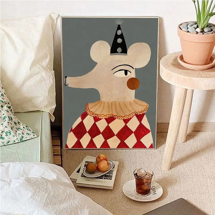 Vintage Cartoon Canvas Wall Art-Orizon Depot