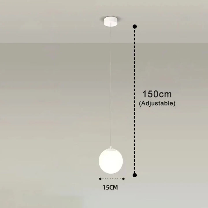 Nordic Modern Glass Globe Pendant Light Fixture