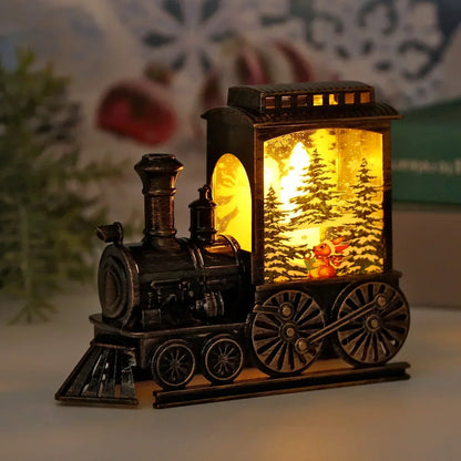 Christmas's Vintage Portable Train LED Night Light - Battery-Powered