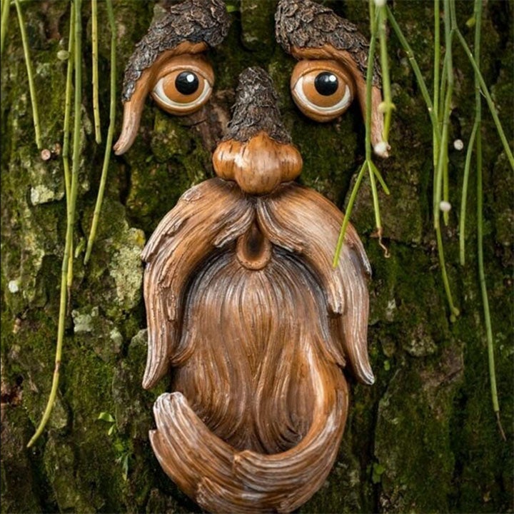 Nature-Inspired Tree Face Bird Feeder Station for Outdoor Decor-Orizon Depot