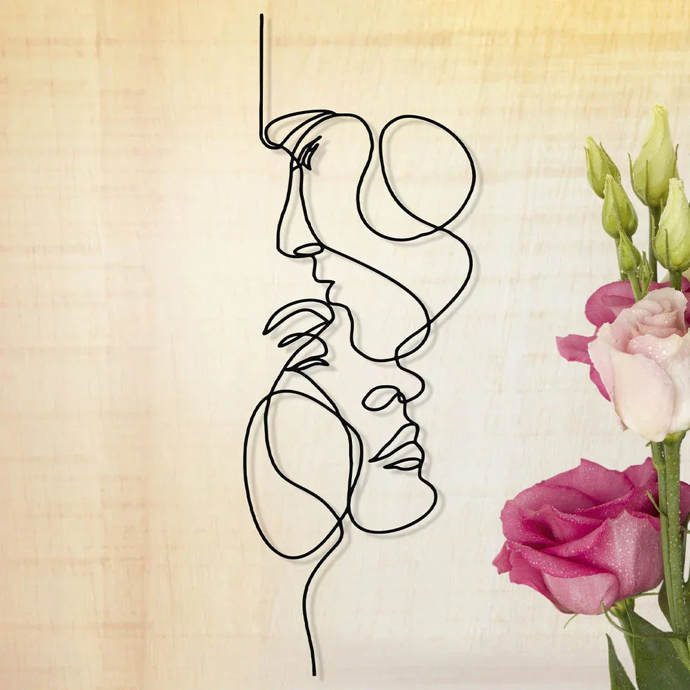Black Metal Wall Art | Abstract Sculpture for Home Decor-Orizon Depot