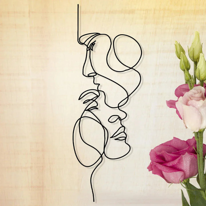 Black Metal Wall Art | Abstract Sculpture for Home Decor-Orizon Depot