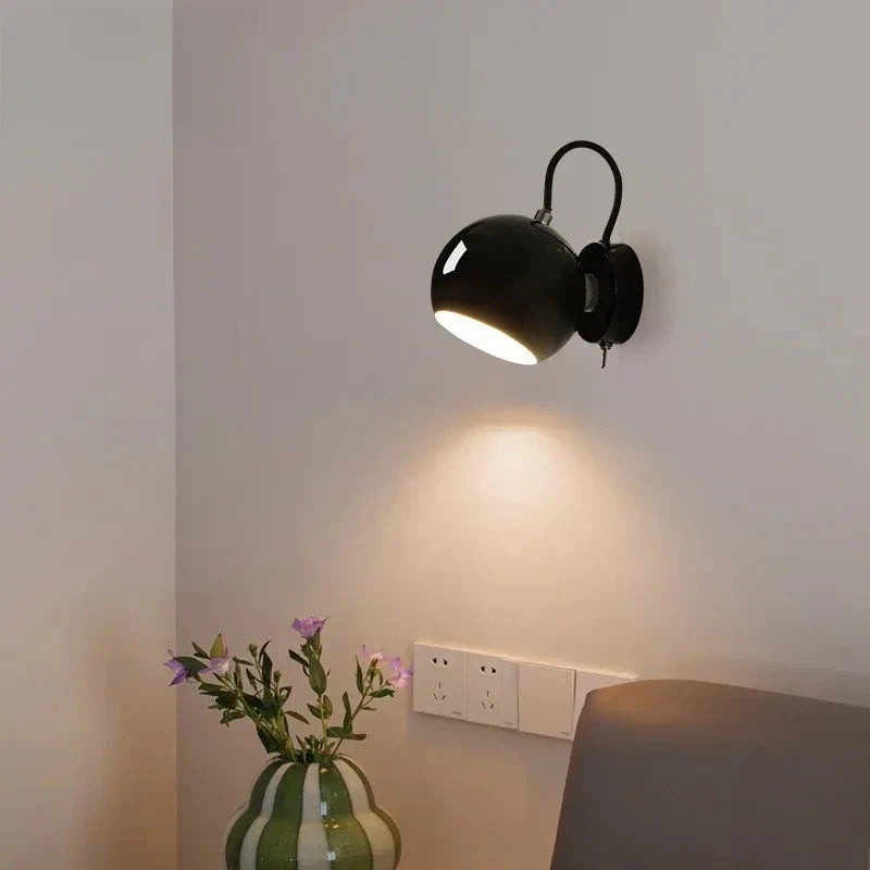 Adjustable Dome Cream Wall Lamp for Modern Interiors