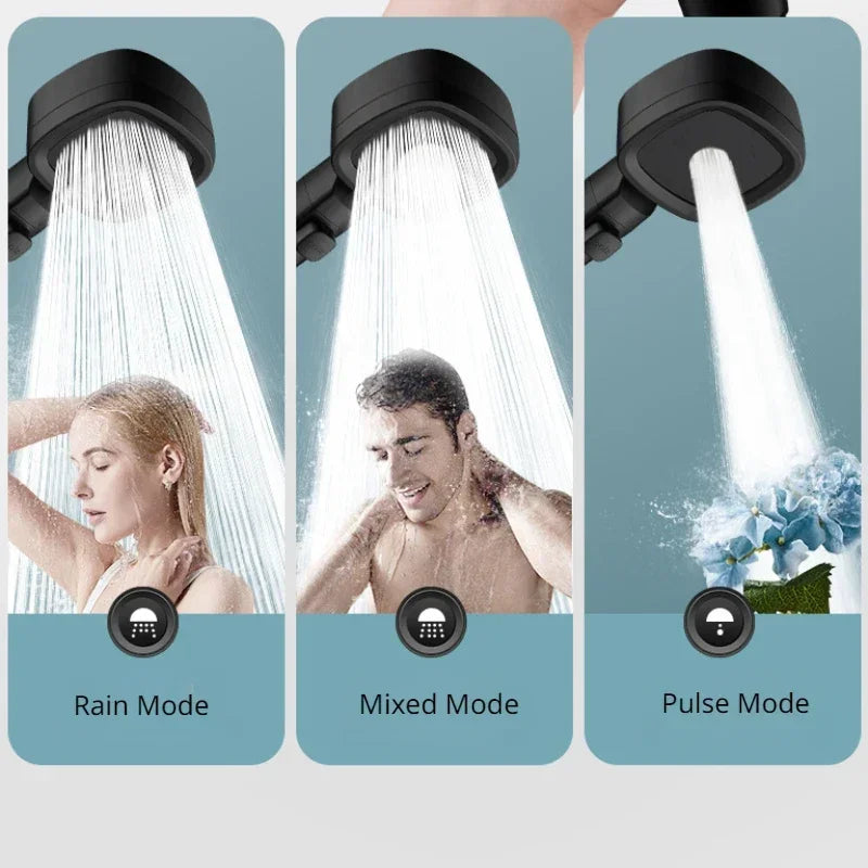 Water-Saving High Pressure Shower Head with 3 Adjustable Modes
