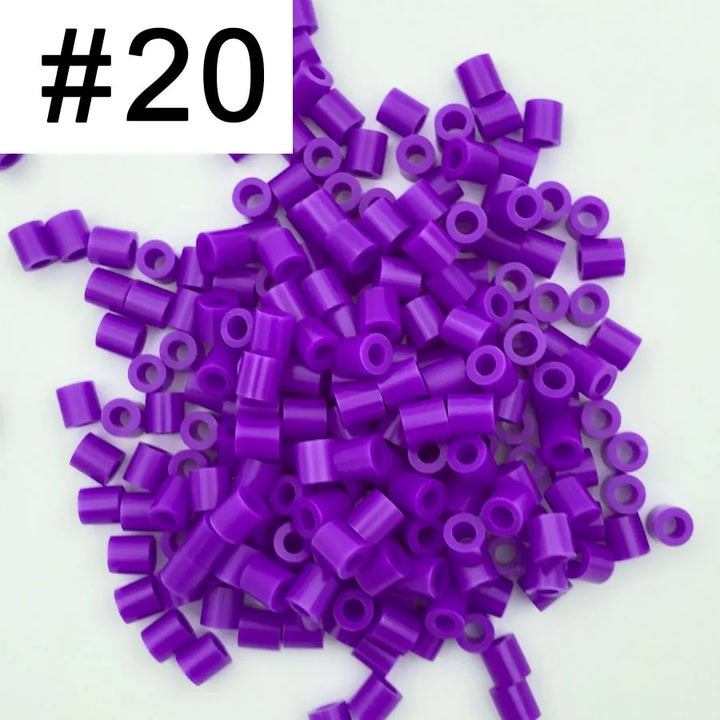 5mm 1000PCS Colorful Iron Fuse Beads for Kids DIY Pixel Art Toys