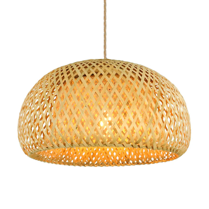 Handwoven Bamboo Pendant Lamp | Natural Rattan Light Fixture