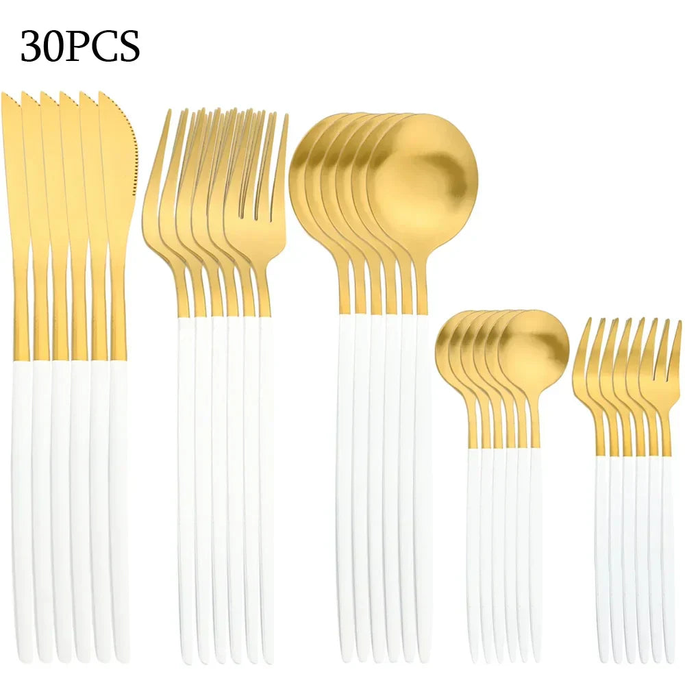 Elegant 30-Piece Cutlery Set for Dining and Entertaining-Orizon Depot