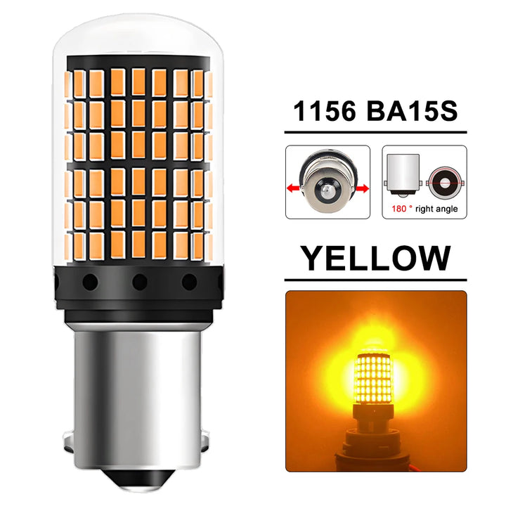 LED Signal Light Bulb Set for Car Turn Signal Tail Reverse Lights 6500K White