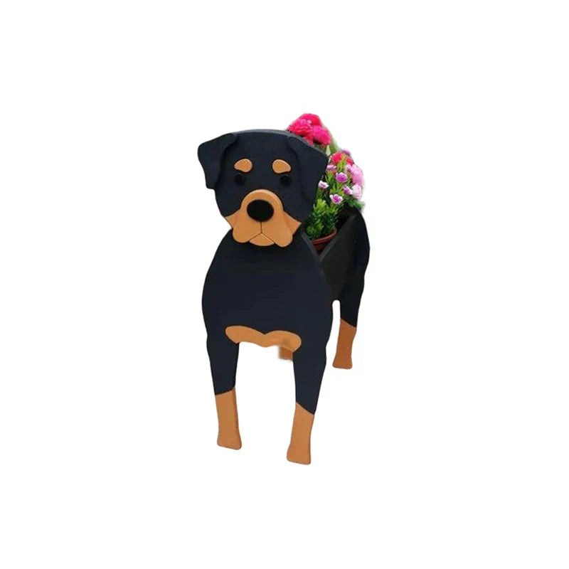 Dog Plant Container - Pawsome Flower Pot for Various Breeds-Orizon Depot