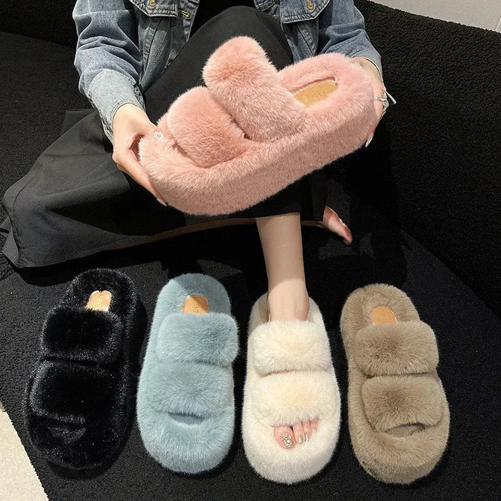 Soft Fuzzy Slippers for Women - Cozy and Comfortable Footwear-Orizon Depot