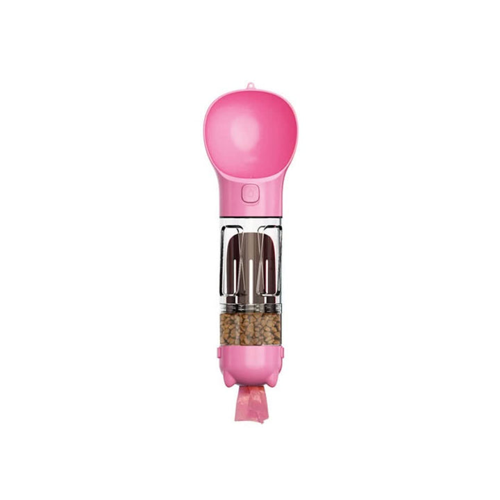 2-in-1 Water & Food Bottle with Poop Bag Holder for Pets-Orizon Depot