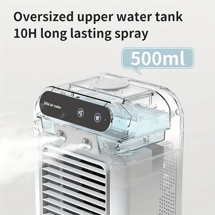 Portable Mini Cooling Fan with Water Tank and Battery