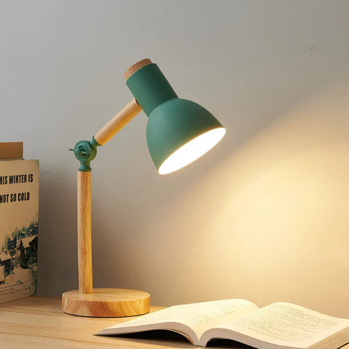 Adjustable Nordic Wooden Desk Lamp | Modern Table Light-Orizon Depot