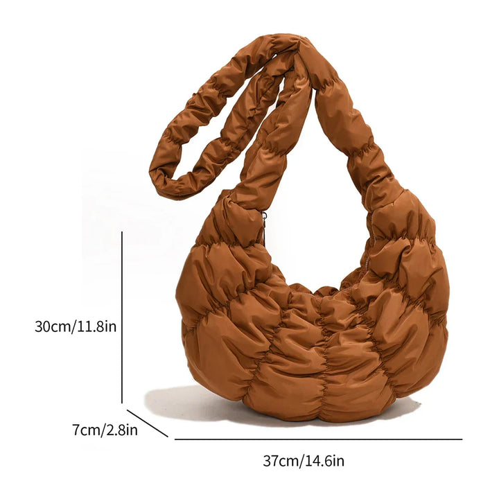 Puff Croissant Shoulder Bag - Stylish and Versatile Handbag-Orizon Depot