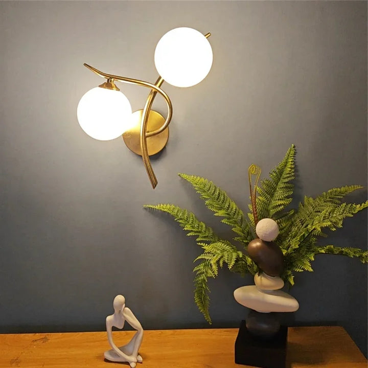 Nordic Dual Globe LED Wall Light for Modern Home Decor