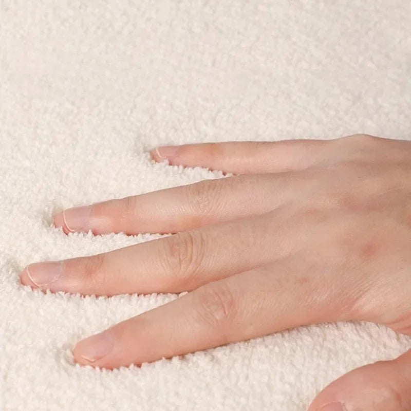 Soft Cream Irregular Shaped Rug | Minimalist Non-Slip Carpet-Orizon Depot