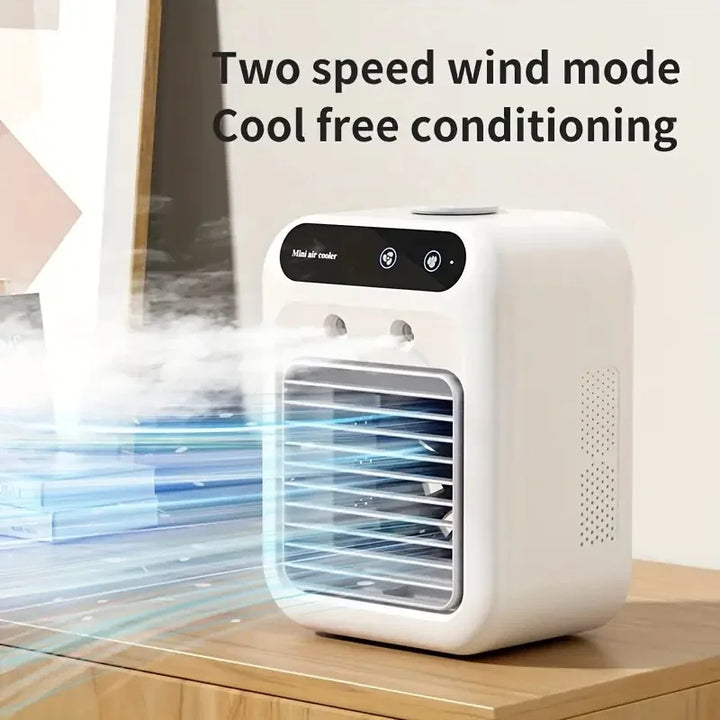USB Air Cooler Fan with 500ml Capacity, 9-Blade Design