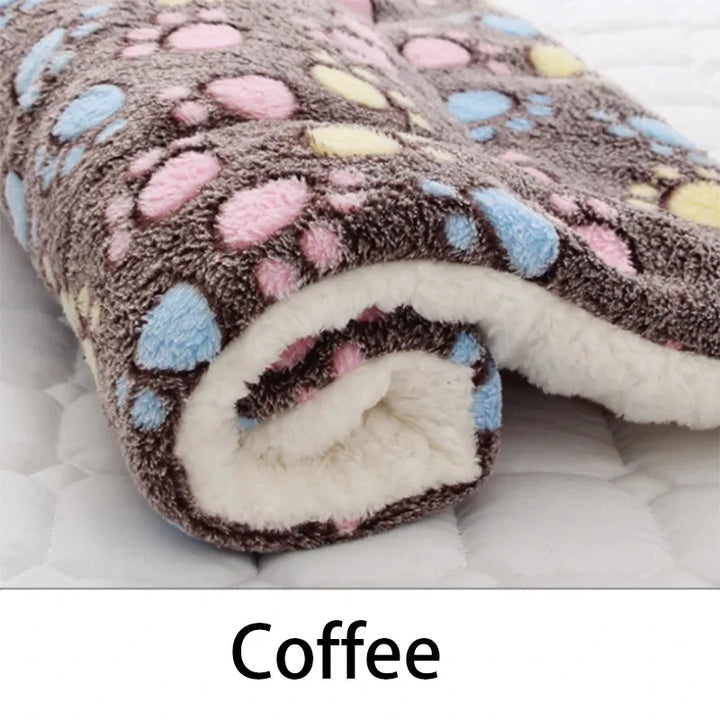 Cozy Flannel Pet Sleeping Mat for Dogs and Cats - Winter Bed Cushion