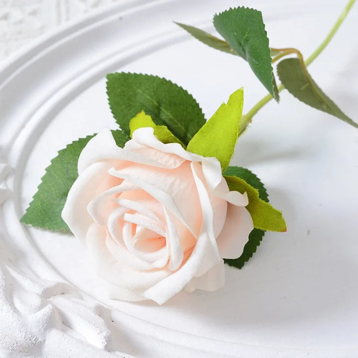 Realistic Velvet Silk Rose Bouquet - 20 Pieces-Orizon Depot