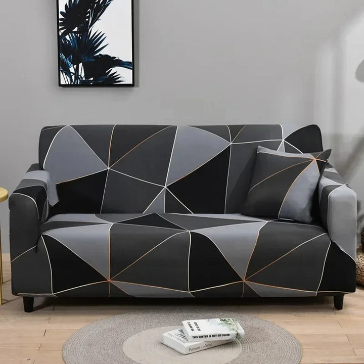 Elastic Flower Printed Sofa Cover - Spandex Furniture Protector for Home