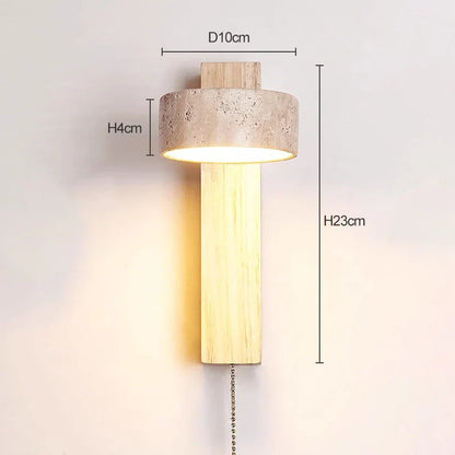 Wabi-Sabi Wall Lamp | French Style Headboard Light with Pull Switch