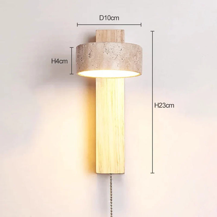 Wabi-Sabi Wall Lamp | French Style Headboard Light with Pull Switch