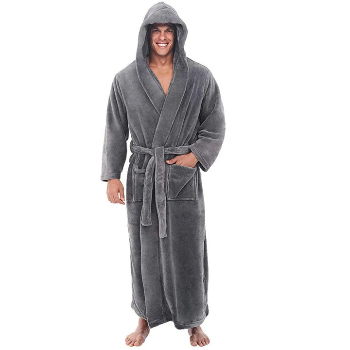 Cozy Hooded Bathrobe for Men - Comfortable and Stylish Wear-Orizon Depot