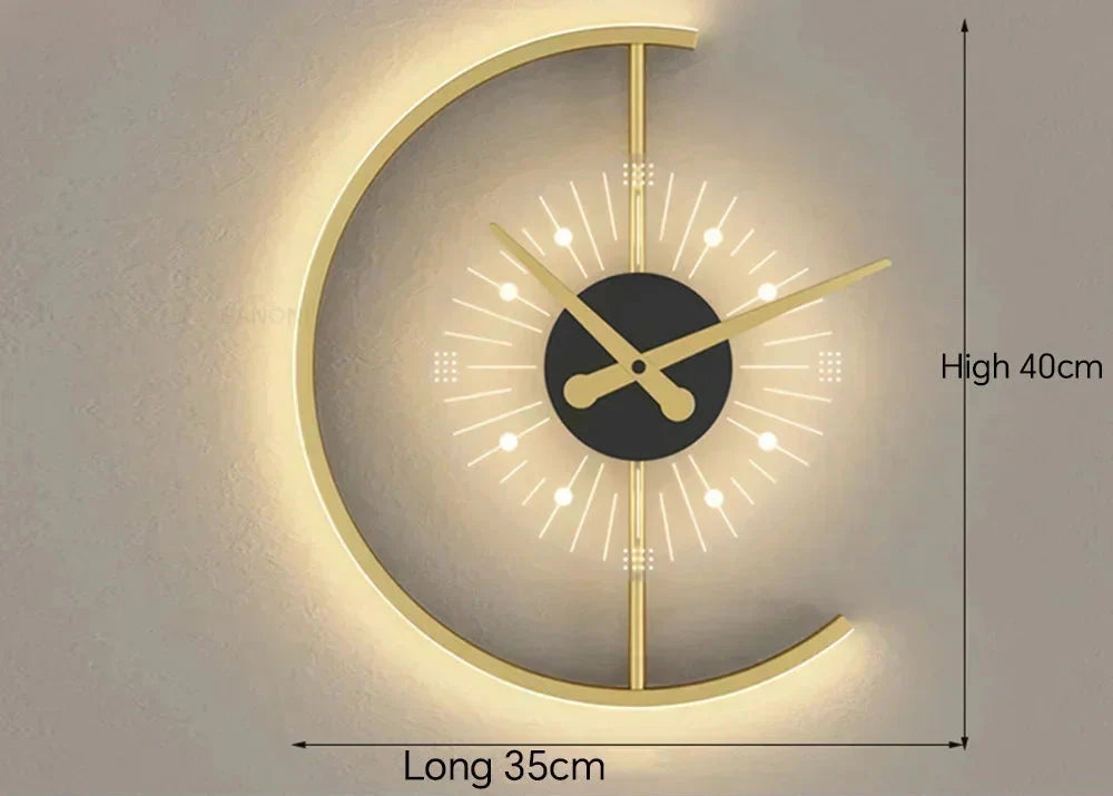 Post-Modern LED Wall Lamp Clock for Stylish Home Decor