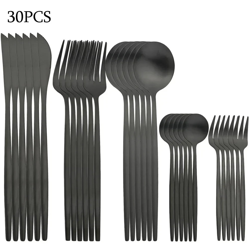 Elegant 30-Piece Cutlery Set for Dining and Entertaining-Orizon Depot