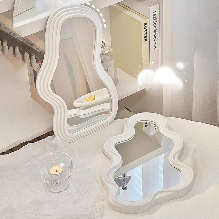 Irregular Wave Decorative Wall Mirror for Modern Home Decor-Orizon Depot