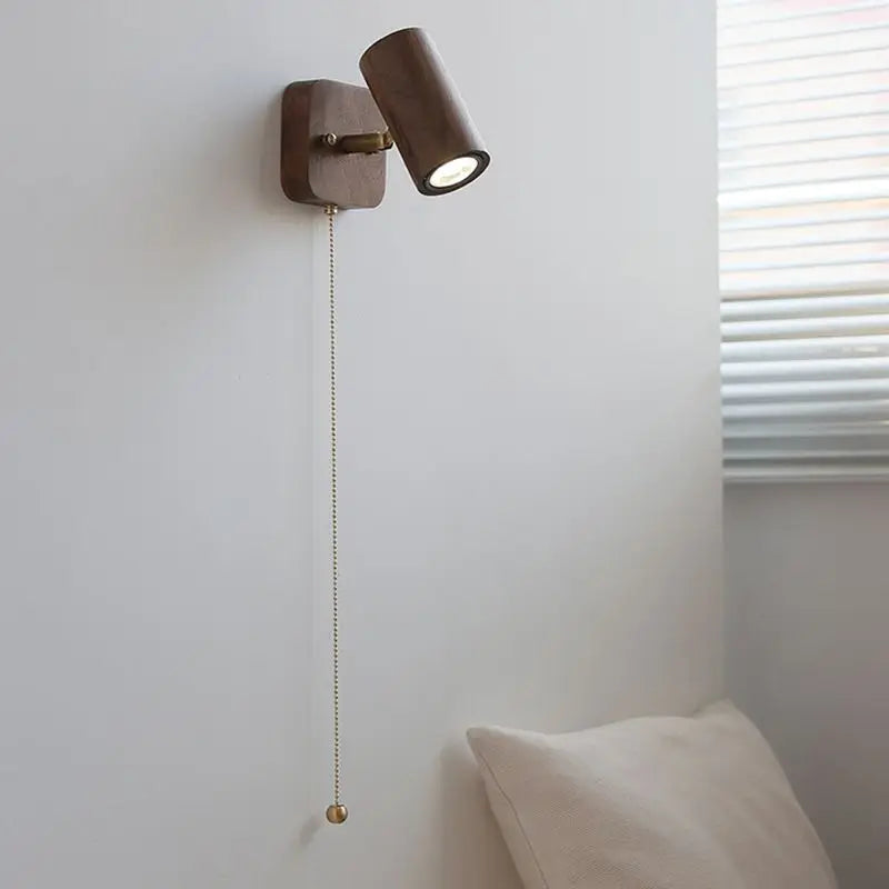 Retro Walnut LED Wall Lamp - Stylish Lighting Fixture