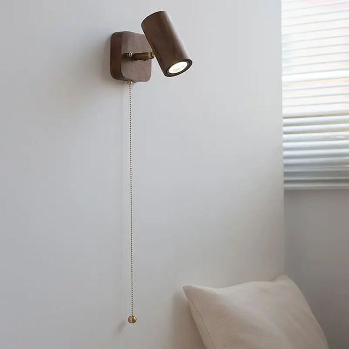 Retro Walnut LED Wall Lamp - Stylish Lighting Fixture