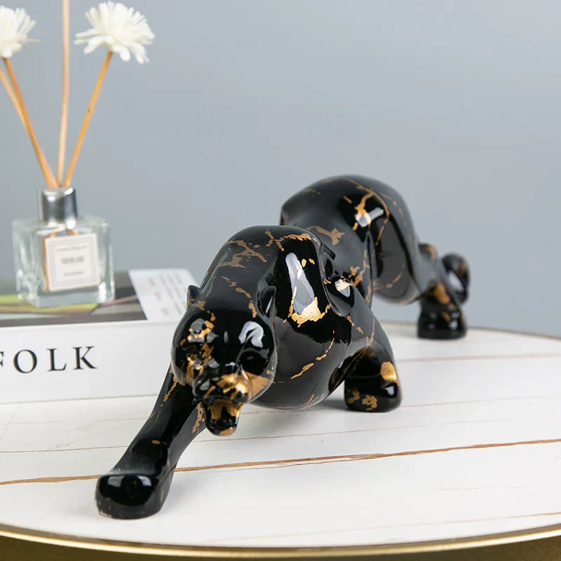 Elegant Jaguar Stone Sculptor - Unique Home Décor Accent Piece-Orizon Depot